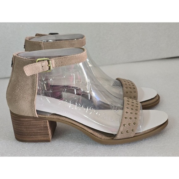 Koolaburra by Ugg Amphora Taupe Studded Leather Ankle Strap Bellen Sandals 10 - Picture 4 of 7